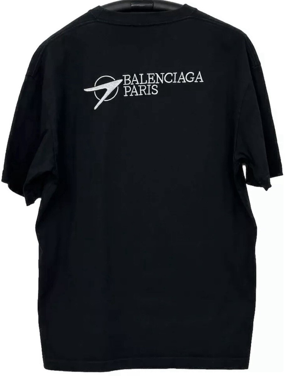 Balenciaga WARDROBE UNISEX Tシャツ BALENCIAGA Wardrobe Unisex Black Short Sleeves T-Shirt Size Large