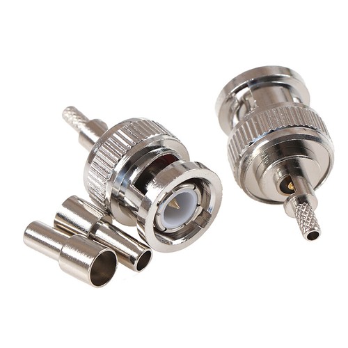 10Pcs BNC Male plug window crimp RG316 RG174 RG179 LMR100 Cable Connector> xg - Photo 6/12