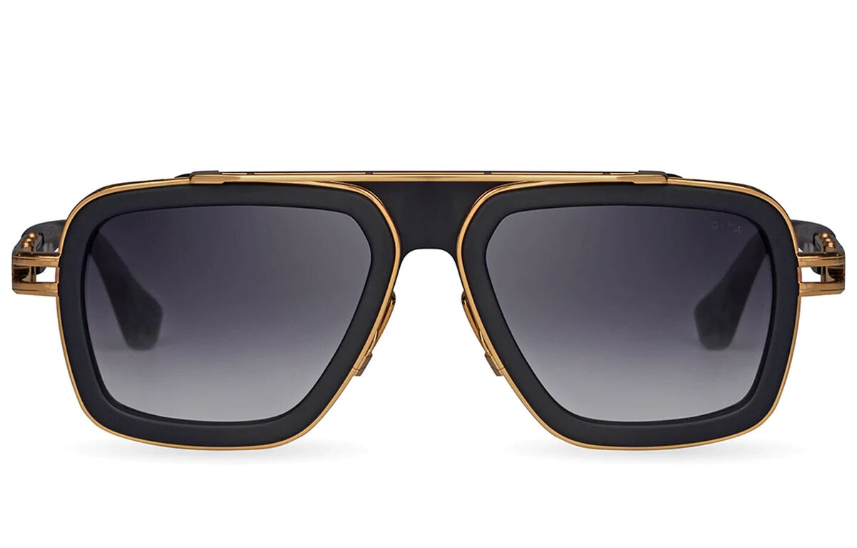 New Dita LXN EVO DTS403-A-01 Matte Black/Gold Sunglasses w New Dita LXN EVO DTS403-A-01 Matte Black/Gold Sunglasses w