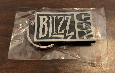Rubber Logo Keychain Blizzcon 2008 Blizzard Promotional Item Promo NEW