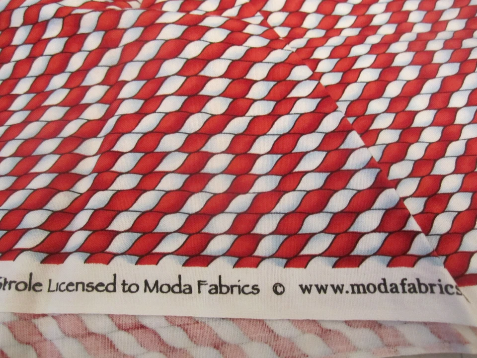 Moda Cotton FAbric Candy Cane Stripe Perfectly Angelic Cheri L. Strole 1ydx44 - Image 3 of 4