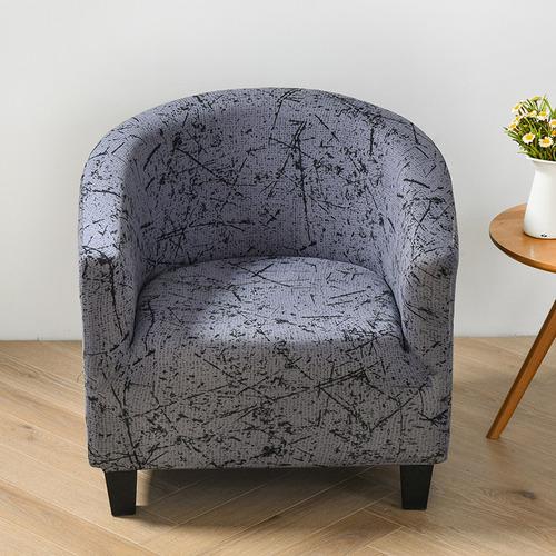 Stretch printed spandex club chair cover for armchair or sofa
