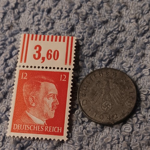 Vintage 1942 WW2 German 10 Reichspfennig , WWII Era Circulated Coin, With Stam - Picture 4 of 20