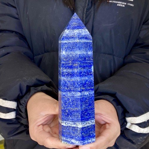 1.43LB Natural Lapis Lazuli quartz crystal single point tower healing - 第 5/13 張圖片
