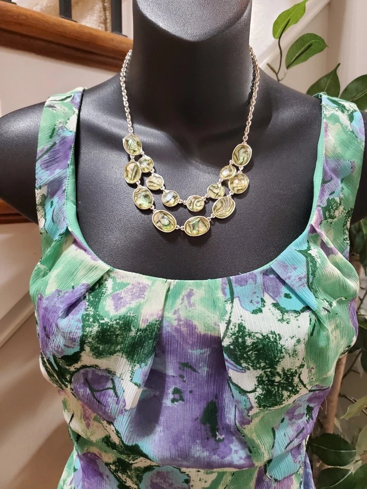 Allen Schwartz женщин мульти цветочный декольте без рукавов колена длина платье размер 6 - Изображение 2 из 4