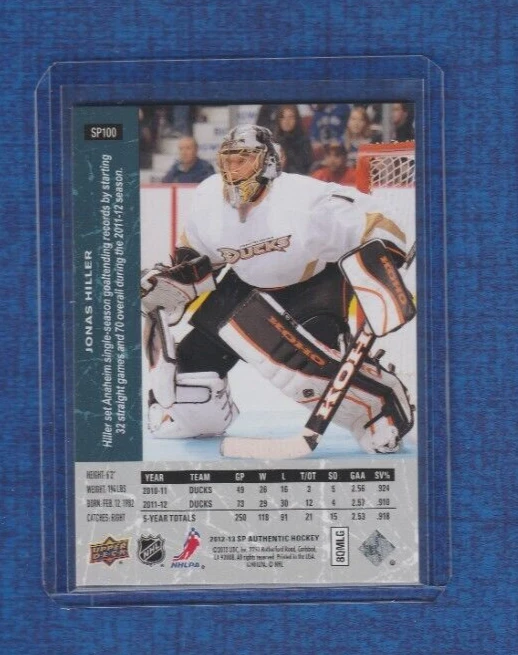 2012-13 SP Authentic Hockey 1994-95 SP RETRO # SP100 Jonas Hiller - Image 2 of 2
