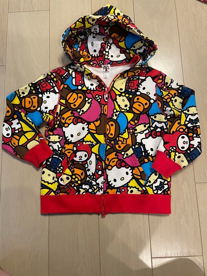 BAPE Kid Full Zip Hoodie SANRIO x BABY MILO Limited collabo BAPE Kid Full Zip Hoodie SANRIO x BABY MILO Limited collabo