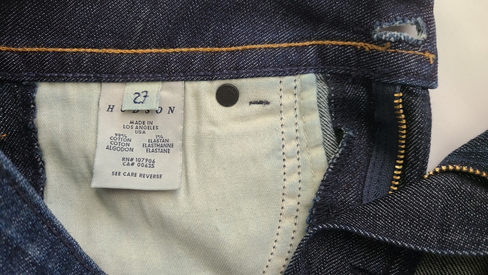 Rare! NWT Hudson Womens Low Rise Boot Cut Dark Wash Jeans SZ 27/34L (US SZ 4L) image 9