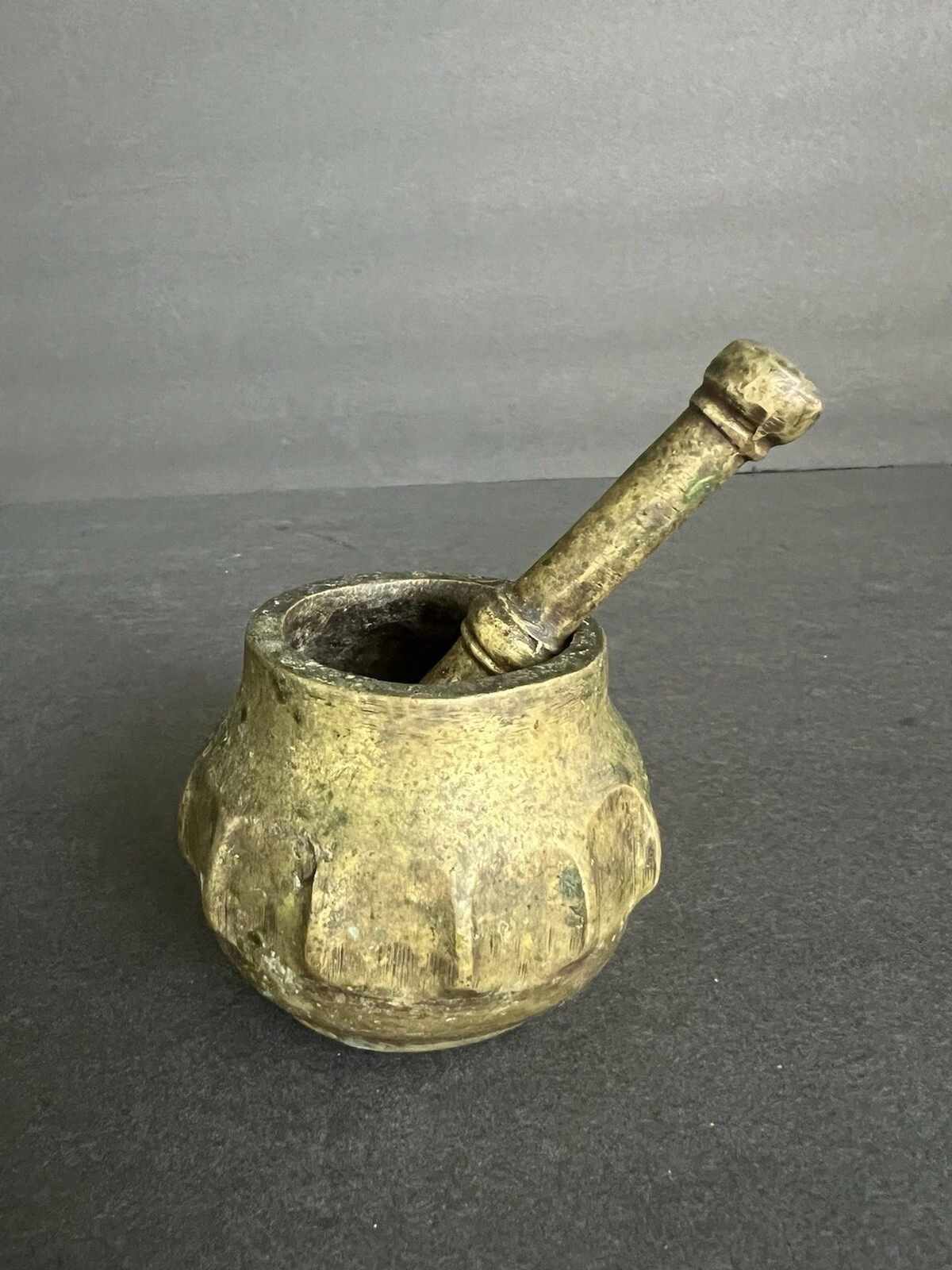 Antique Bronze Mortar & Pestle 16-17th Century Spanish