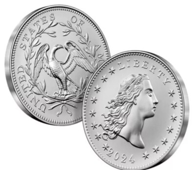 2024 FLOWING HAIR SILVER MEDAL US MINT 230TH Anniversary Eagle OGP