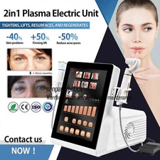 2in1 Microcurrent R-F Plasma Roller Pen Facial Skin Care Machine Face Skin Lift