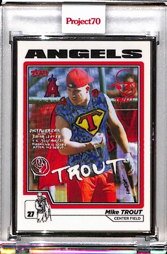 2021 TOPPS PROJECT 70 #791 MIKE TROUT BY GREGORY SIFF P70 AP SILVER FRAME 06/51