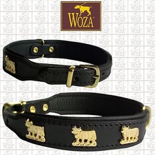 WOZA Hundehalsband Vollleder Kuh Lederhalsband Rindsleder Collar  C129542