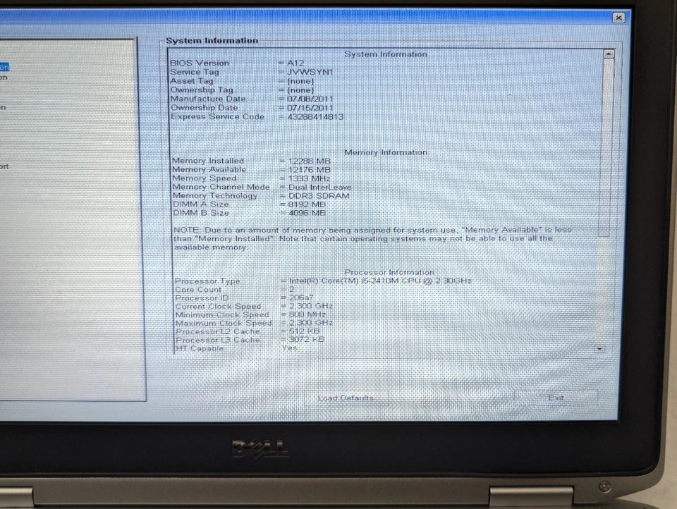 Laptop Dell Latitude E6420 Intel i5-2410M 2,3 GHz 12 GB RAM 256 GB SSD KDE NEÓN Foto 3 de 4