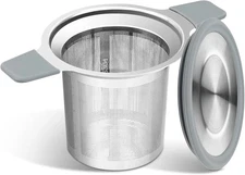 Stainless Steel Loose Leaf Tea Infuser Strainer with Extra Fine Mesh, 2-Pack