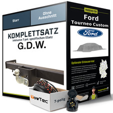 Für FORD Tourneo Custom V362 , F3 Anhängerkupplung starr +eSatz 7pol 12- Kit NEU