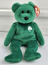 Ty Beanie Baby "Erin" 1997 Shamrock Green Bear With Tag - St. Patrick's Day