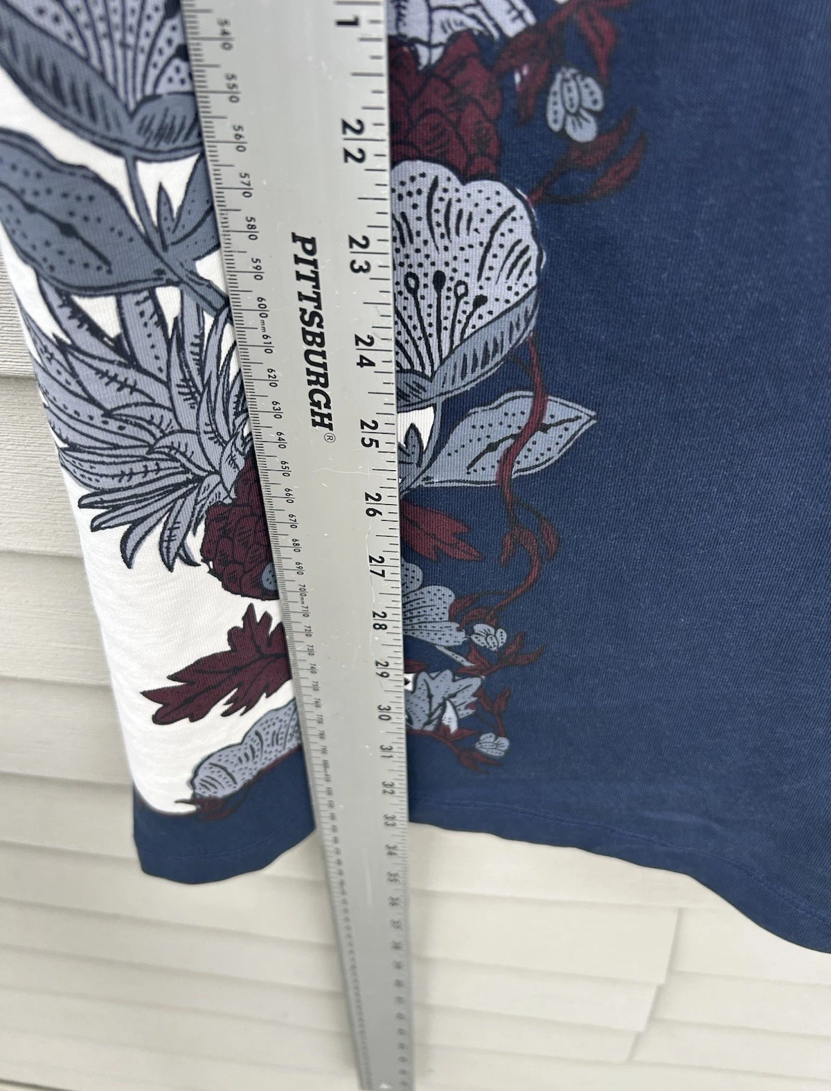 Abito T Shirt Stampato TORY BURCH Granato Imperiale Paese delle Meraviglie Vite Taglia S