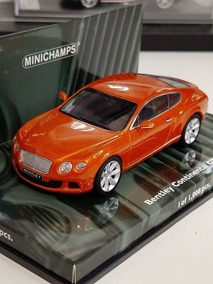 Bentley Continental GT Orange Minichamps 1:43 No Schuco Kyosho Spark Autoart RAR