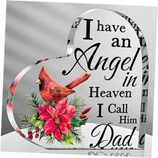 Cardinal Memorial Gift for Loss of Sympathy Remembrance Decor with 6 Inch Dad