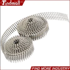 Findmall 1200 Piece 1-1/4 Inch 15 Degree Wire Coil Stainless Steel Siding Nails