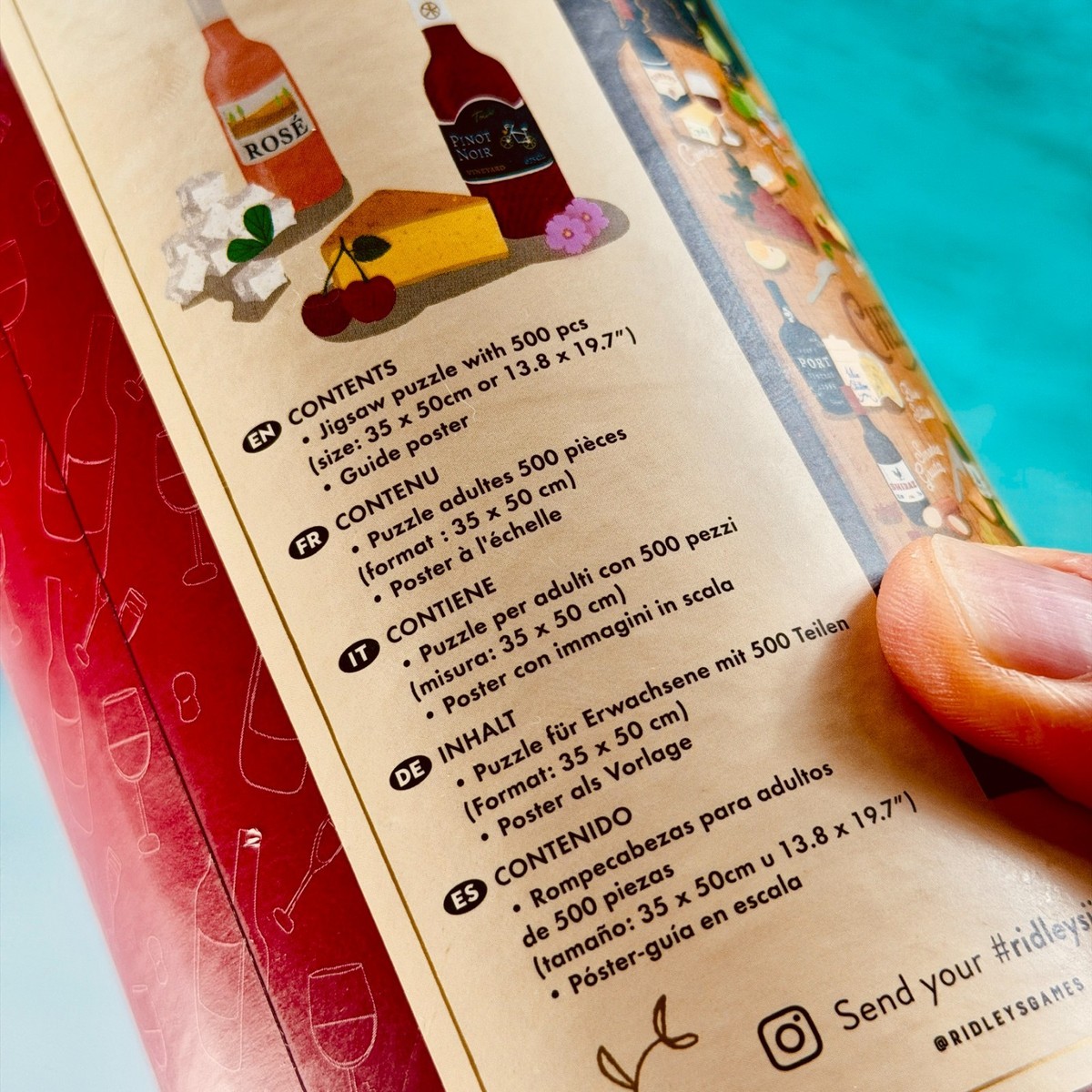 Ridley's Cheese & Wine 500 Pieces Jigsaw Puzzle JIG059 13.8 .7