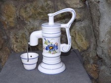Brunnenpumpe Tischbrunnen Porzellan Blumendekor Deko vintage
