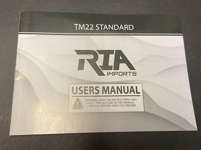 Factory Original ROCK ISLAND / ARMSCOR TM22 22 LR Rifle Owners Manual