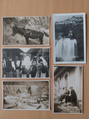 Jajce, Bosnien. 4 Fotos im Postkartenformat & 1 Postkarte. Banja Luka. wassermühlen. J1