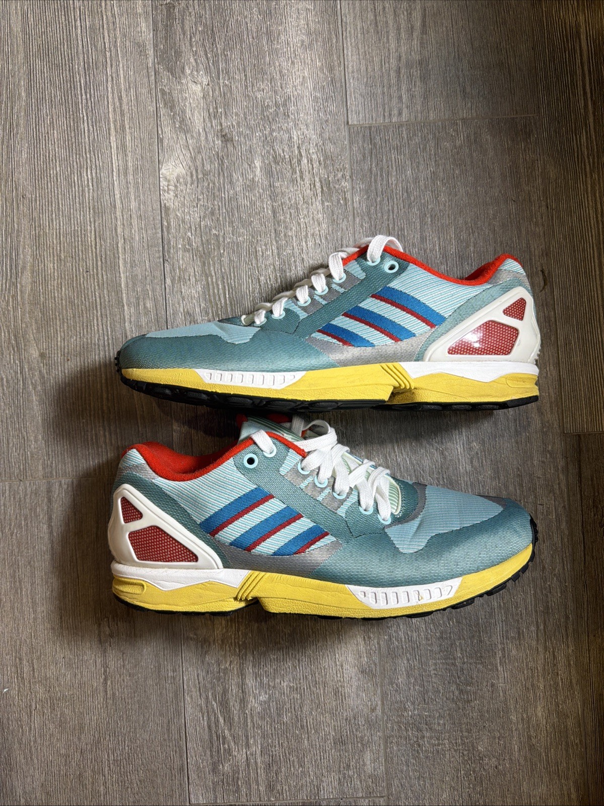 Adidas Originals ZX Flux Weave Hydra Bold Aqua Red M21789 Men’s Size 9 Shoes
