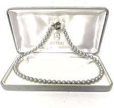 top-quality Akoya pearls, Hanadama silver pearl necklace 7.2mm beads 33.6g, 42cm
