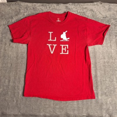 Vintage St Louis Cardinals Love T-Shirt Size Large Red Short Sleeve Y2K 