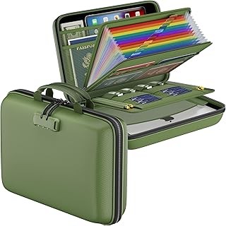 DocSafe Fireproof File Organizer with Lock, Hard-Shell Case Fireproof Document B