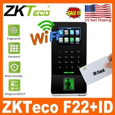ZKTeco F22 WIFI TCP/IP + ID Card Time Clock Fingerprint Door Access Control USA