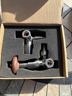 Traditional Corner Radiator Valves Satin