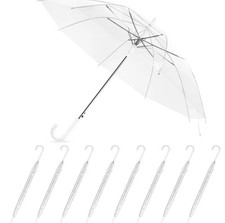 8 Pack Clear Wedding Umbrellas QualityDurable for Wedding Parties Outdoor Events