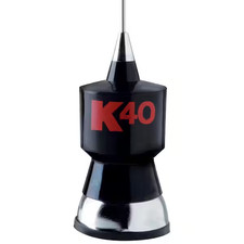 CB Antenna Kit with Stainless Steel Whip in Black with Red K40 Logo 57.25 in.