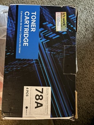 Uniwork 78A Compatible for HP Black Laser Toner Cartridge 4-Pack open box