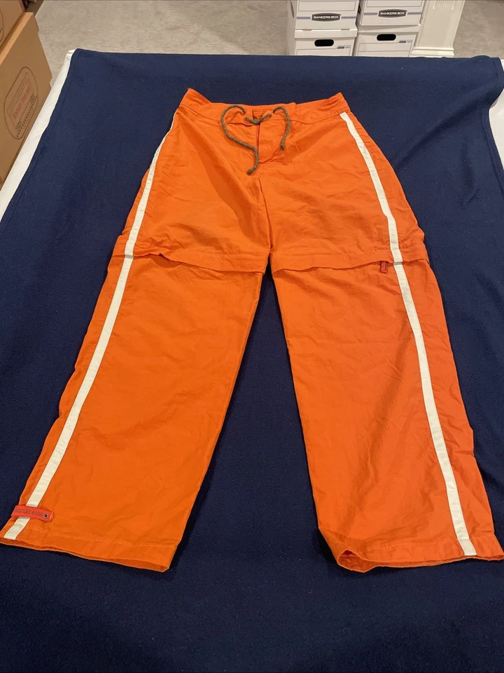Структура совершенно унисекс трековые брюки с молнией до шорт особенность оранжевый размер средний - Изображение 2 из 4