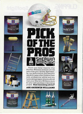 VINTAGE 1985 SHERWIN WILLIAMS Paint Pick of the Pros Helmet Color Print Ad