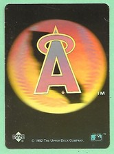 1992 Upper Deck Baseball Hologram Team Logo Sticker Los Angeles Angels👍