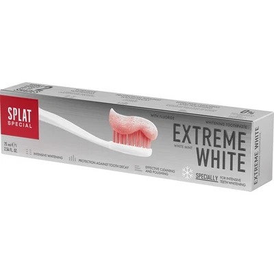 SPLAT EXTREME WHITE Whitening Zahnpasta, mit Fluorid, Minzgeschmack 75 ml