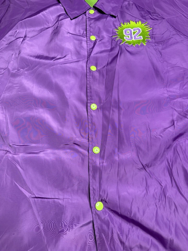 Goosebumps Jacket Size 2XL XXL Purple Graphic Horror Halloween Joker Windbreaker - Image 3 of 4