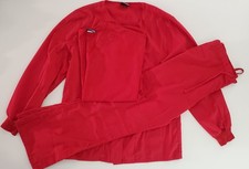Women's Cherokee Workwear Red 3 piece set M Scrub Jacket, S Top, and XS Pants