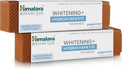 Himalaya Fluoride Free Botanique Whitening Nano Hydroxyapatite Toothpaste, Suppo
