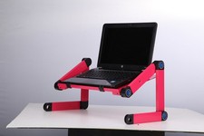 Adjustable Laptop Stand Folding Ergonomic Notebook Desk Riser w/ Mouse Pad