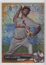 2017 Bowman Chrome Prospects Orange Shimmer Refractor 9/25 Sandy Alcantara a2v