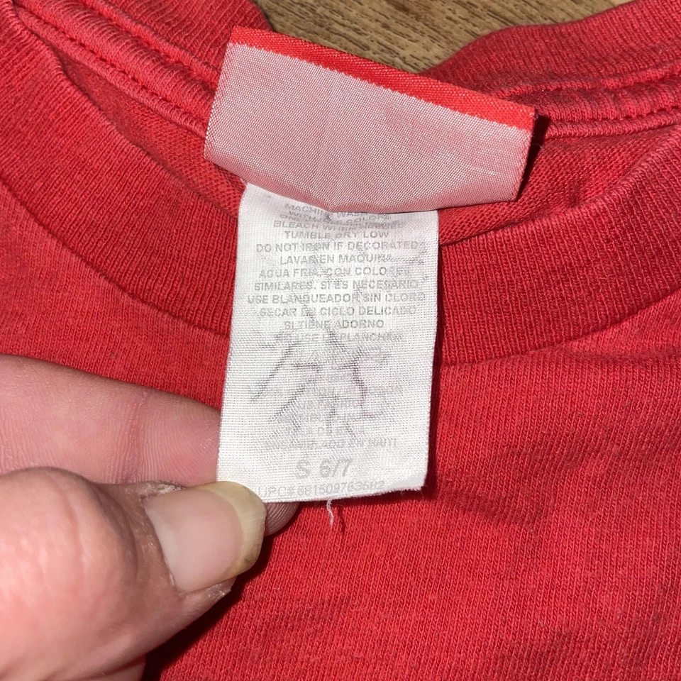 Vtg Disney Pixar Cars Shirt Boys Small 6/7 Red Lightning McQueen Mater movie Tee - Image 3 of 4