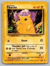 Pikachu 58/102 Common Base Set Unlimited Pokemon Lightly Played on eBay