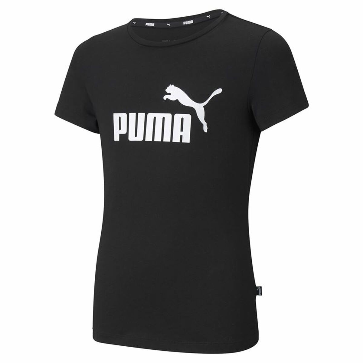 Maglia a Maniche Corte per Bambini Puma Ess Logo G Nero Taglia:5-6 Anni